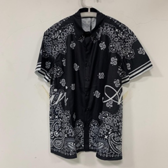 AMIRI black polyester short sleeve shirt - Picture 1 of 7